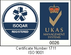 BS EN ISO 9001 Certificate Number 1711